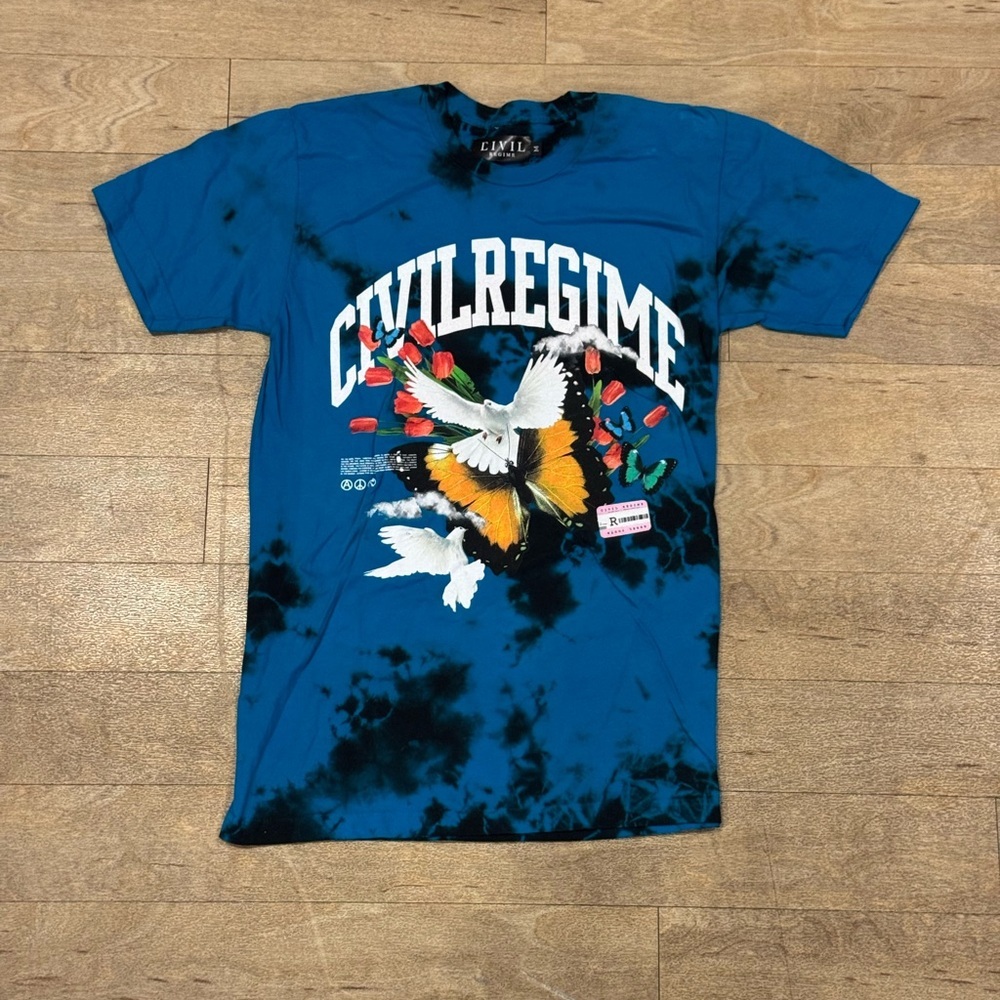 Civil Regime More Hope T Shirt Black Ice Wash Size Medium